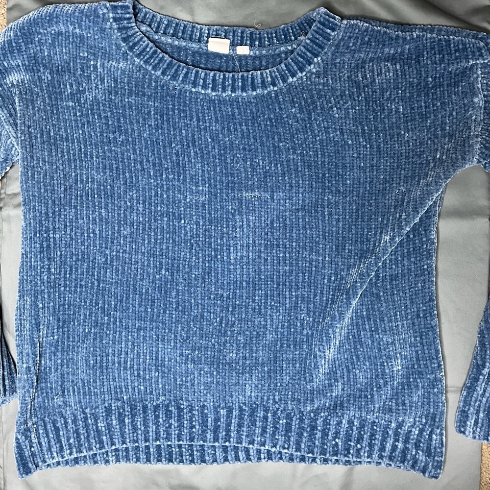 Blue Ribbed Sweater - Picture 2 of 3